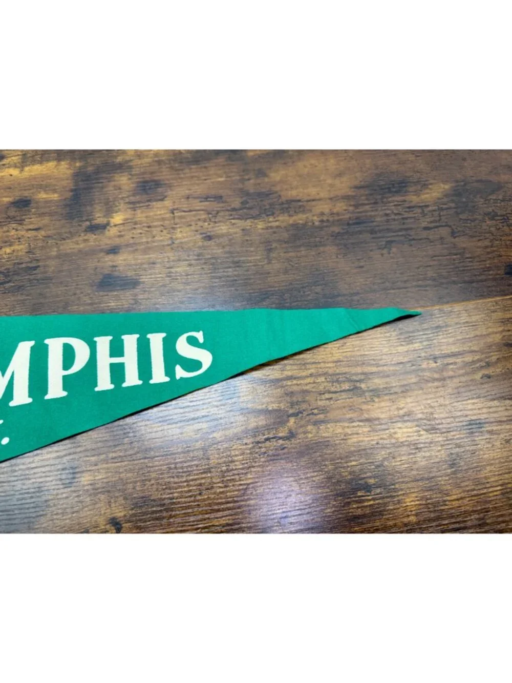 Vintage Memphis Tennessee Souvenir Felt Pennant With Cotton Picker 27 inches
